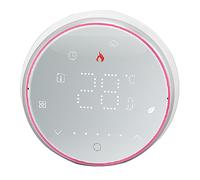 aqxreight Thermostat Intelligent 1 Semaine Affichage LED Programmable Thermostat Numérique Rond encastré AC95-240V pour Système de Chauffage de l'eau Affichage Noir Offre d'économie Oeil Interface