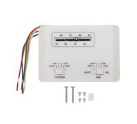 aqxreight Thermostat RV Blanc Thermostat de Contrôle de Température RV Remplacement de Chaleur/refroidissement à un étage pour la Série Mach avec Construction en Métal + ABS 12 V DC