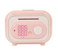 aqxreight Tirelire pour Enfants, Boîte de Sauvegarde de Mot de Passe Incassable, Coffre-fort électronique à Roulement Automatique, Tirelire pour Garçons et Filles avec Autocollant Rose, Retrait (PINK)