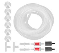 aqxreight Valve de Contrôle de Tube d'oxygène d'Aquarium, Ensemble de Pierres à Bulles pour Aquarium, Accessoires 'aquariumCombinaison E Tube 'oxygène de 4 M / 13,1 Pieds et Connecteur de Tuyau
