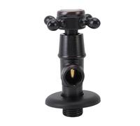 aqxreight Vanne d'arrêt d'angle G1/2 en Cuivre, Vanne 'arrêt Chaud/froid pour Toilettes et éviers, Raccord de Plomberie au Design Compact, Vintage Facile à Installer pour les Mises à Niveau de