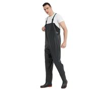 aqxreight Waders de Pêche Antidérapants en PVC Wader de Chasse Imperméable avec Botte pour Hommes et Femmes PVC avec Semelle Extérieure, Le Pantalon intégré Garantit Les Coutures et Les Fuites (45)