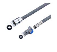 Aqxybgt Tuyau de Robinet de Remplacement F1/2 M15 * 1, Tuyau extractible à Connexion Rapide, Tube en Nylon Gris/Noir, Accessoires de Cuisine de Douche de 150cm (Color : Gray)