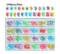 Aqxyedc 1 boîte de 2800 luxueux nail art kit de décoration en ramines 3d ongles alliés glamour diamant accessoire de clous à cristal mélangé avec 1 stylo wanglan(Color:Flower Set)