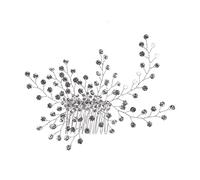 Aqxyedc 1PC Crystal Twig Style Cheveux Peigne Belles Femmes Coiffure Accessoires Party Cheveux Décoration De Mariage Tiara Hidal Cheveux Accessoires wanglan