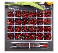 Aqxyedc 400/48 0pcs Cristal UN B Strass dans les grilles 2 0PC / SHABLE FLATRE-BACK Nail art strass gem avec 1 stylo de ramassage dans une grande boîte claire H & * & wanglan(Color:Watermelon red)