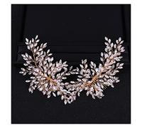 Aqxyedc À la mode Argent Couleur Cristal Strass Cheveux Peigne Accessoires De Mariage Diadème Coiffure De Mariée Cheveux Ornements Mariée Cheveux Bijoux wanglan(Gold)