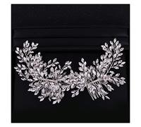 Aqxyedc À la mode or cristal strass peigne à cheveux accessoires de cheveux diadème de mariage casque de mariée ornements de cheveux mariée femmes bijoux de cheveux wanglan(Silver)
