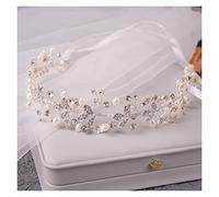 Aqxyedc Accessoires de cheveux de mariage cristal perle ceinture de cheveux mariage ornements de cheveux de mariée bijoux de cheveux mariée coiffure bandeaux wanglan