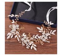 Aqxyedc ALLIAGE DE CHAMPAGNE SHINESTONE FLEURS Bandeau Bandeau Bijoux Cheveux Bijoux Princesse Mariage Bandes de cheveux Bandes de cheveux Cheveux Accessoires Tiaras wanglan
