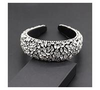 Aqxyedc Bandeau Bande baroque baroque baroque de Boho Gorgeous Bandeaux de cristal de luxe Strass Strass Tiara Bling Hair Accessoires706 wanglan(5 UK)