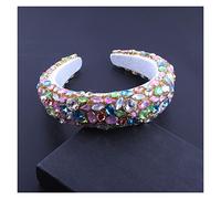 Aqxyedc Bandeau Bande baroque baroque baroque de Boho Gorgeous Bandeaux de cristal de luxe Strass Strass Tiara Bling Hair Accessoires706 wanglan(29)