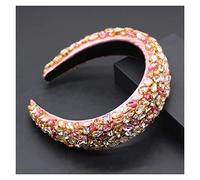 Aqxyedc Bandeau Bande baroque baroque baroque de Boho Gorgeous Bandeaux de cristal de luxe Strass Strass Tiara Bling Hair Accessoires706 wanglan(3)