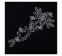 Aqxyedc Bandeau de la mariée tendance Argent Couleur Strass Bandeau Cristal Mariage Tiara Bande Cheveux Femme Coiffure De Mariage Accessoires for cheveux de mariage wanglan