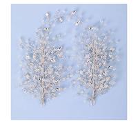 Aqxyedc Bandeau de mariage en argent bandeau de mariée Bling cristal chapeaux mariée diadème bijoux à la main strass femmes fête bandeaux wanglan