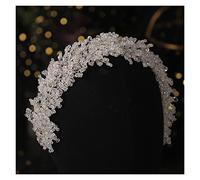 Aqxyedc Bridal vintage argent cristal grand cristal grand bande de cheveux bridal strass helsipe casque headpiece hidelle poil de mariée bandeau de mariage wanglan(Silver)