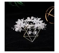Aqxyedc Bridal vintage argent cristal grand cristal grand bande de cheveux bridal strass helsipe casque headpiece hidelle poil de mariée bandeau de mariage wanglan(Black Gun Plated)
