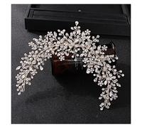 Aqxyedc Cheveux de mariage vigne accessoires de mariée cristal perle bandeau longue chaîne casque femmes accessoires de cheveux décoration wanglan