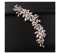 Aqxyedc Couleur argent cristal perle feuille bandeau bandeau diadème for femmes mariée mariée mariage cheveux accessoires bijoux vigne casque wanglan