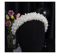 Aqxyedc Date mariée perle bandeau de luxe coiffe de mariage chapeaux à la main bandeau cheveux accessoires ornements bijoux casque wanglan
