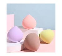 Aqxyedc Doux éponge bouffée fond de teint cosmétique mélangeur poudre humide/sec utilisation beauté maquillage oeufs farcis haute élastique bouffée forme de pêche wanglan(Color:1pc Yellow With Box)