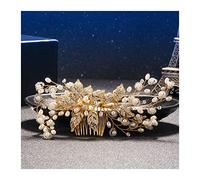 Aqxyedc Fleur d'or exquis Coiffures de cheveux for la mariée Strass Coiffure De Mariage Coiffure Cheveux Crystal Cheveux Accessoires Trombone wanglan(Gold)