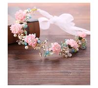 Aqxyedc Gorgerous artificielle perle fleurs mariée bandeau d'été cristal mariage bijoux de cheveux branchés femmes coiffe accessoires wanglan