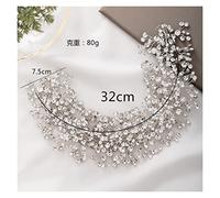 Aqxyedc Luxe argent couleur mariage cheveux accessoires strass diadèmes bandeaux femmes cheveux bijoux coiffure à la main ornements de mariée wanglan