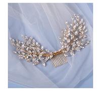 Aqxyedc Luxueux Glod peigne strass mariée peignes à cheveux diamant coiffure de mariage femmes bijoux fête cheveux accessoires mariée chapeaux wanglan