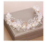 Aqxyedc Luxueux perle strass bandeau or cheveux bijoux femmes à la main diadème mariée bandeaux mariage cheveux accessoires cadeau wanglan