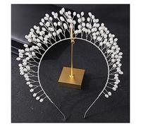 Aqxyedc Main femme bandeau feuille cerceau perle bandeaux for femmes mariée couronne diadème mariage coiffe cheveux accessoire bijoux ornements wanglan(FD1207)