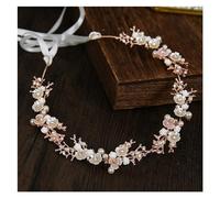 Aqxyedc Mariage Fait À La Main Coquille Fleur Cristal Imiter Perle Bandeau Mariées Diadème Coiffure Tocado Novia Mariée Cheveux Accessoires wanglan