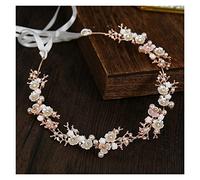 Aqxyedc MARIAGE Fournisseur de: Fleur à la main Fleur cristal Implaitation Bandeau Perle Briche Briche Coiffure Tiara Headdress Bride Accessoires for cheveux wanglan