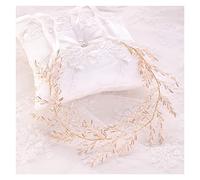 Aqxyedc Mariée cheveux vigne mariage bandeau diadème cristal mariée casque mariage cheveux ornements diadème bandeau femmes cheveux bijoux wanglan(Gold)
