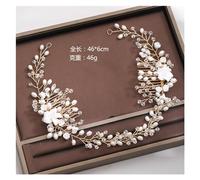 Aqxyedc Mode mariage cheveux accessoires dames strass arrière fleur les deux extrémités peigne à cheveux à la main mariée bal chapeaux bijoux wanglan