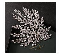 Aqxyedc Ornements clignotant strass perle hidale pince de cheveux accessoires bijoux mariage élégant cristal mariée cheveux peigne heavwear wanglan