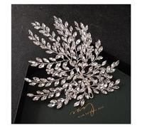 Aqxyedc Ornements clignotants strass perle pince à cheveux de mariée accessoires bijoux mariage élégant cristal mariée cheveux peigne chapeaux wanglan
