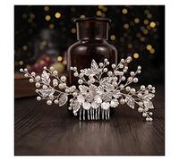 Aqxyedc Perle feuille cheveux peigne cheveux cheveux cheveux accessoires mariée cheveux ornement for femmes mariées bijoux bijoux cristal cheveux peign hairband cadeau wanglan