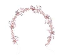 Aqxyedc Rose Gold Cristal Crystal Coiffures Ornements Bandeau Bande Fleur Bridal Hadmade Tiara Bijoux Cheveux Femme De Mariage Headpiece Party wanglan