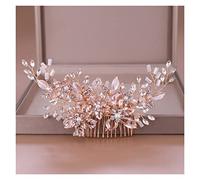 Aqxyedc ROSE GOLD SHINESTONONE CHEVEUX Coiffures Cheveux De Mariage Accessoires for la mariée Femmes Crystal Heapiece Cheveux Ornements Bijoux Cheveux Bridaux wanglan(Rose gold)