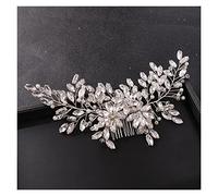 Aqxyedc Silver Cold Crystal Fleur Cheveux Peigne De Mariage Cheveux Accessoires Head Ornements Bridal Tiara Tiara Peigne Peigne De Bijoux Headpiece wanglan
