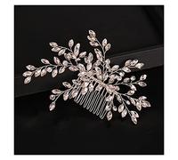 Aqxyedc Strass cristal mariage cheveux peigne mariée mariée femme cheveux cheveux bijoux accessoires de bijoux ornements coiffe de fête de mariée wanglan(Silver)