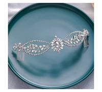 Aqxyedc Strass poil peigne bandeau bandeau cristal cristal diadème bandeau for femme mariée cheveux accessoires de cheveux de mariée bijoux de bijoux de mariée wanglan(Silver)
