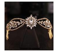 Aqxyedc Strass poil peigne bandeau bandeau cristal cristal diadème bandeau for femme mariée cheveux accessoires de cheveux de mariée bijoux de bijoux de mariée wanglan(Gold)