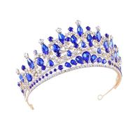Aqxyedc VNJUGF Diadèmes de mariée en cristal strass diadème de bal couronne de mariage for femmes accessoires de cheveux de mariage bijoux couronne cadeau wanglan(2)