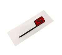 Aqxyhjk Autocollant ABS S for emblème arrière de voiture, for W117 Cla45 W205 C63 W212 E63 W207 W176 A45 X156 Gla45(Matte black-red)