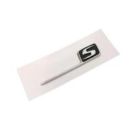 Aqxyhjk Autocollant ABS S for emblème arrière de voiture, for W117 Cla45 W205 C63 W212 E63 W207 W176 A45 X156 Gla45(Silver black)