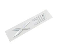 Aqxyhjk Autocollant de décoration en plastique avec logo chromé 3D, lettre arrière argentée, for X1, X3, X5, X6, E83, F25, GT, accessoires de style(X3-silver)