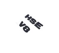 Aqxyju Autocollant 3D ABS V8 HSE for coffre arrière de voiture, lettres, logo, emblème, compatible avec Discovery 3 4 Freelander 2, accessoires Autocollants de voiture personnalisés(Matte black V8 HSE