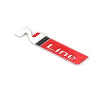 Aqxyju Autocollant de Voiture en métal N Line Badge emblème décalcomanie calandre Avant Compatible avec I30 2021 Elantra Veloster Kona Tucson N Line Style Autocollants de Voiture personnalisés(Bright